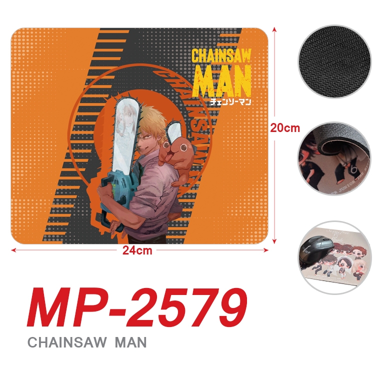 chainsaw man Anime Full Color Printing Mouse Pad Unlocked 20X24cm price for 5 pcs MP-2579