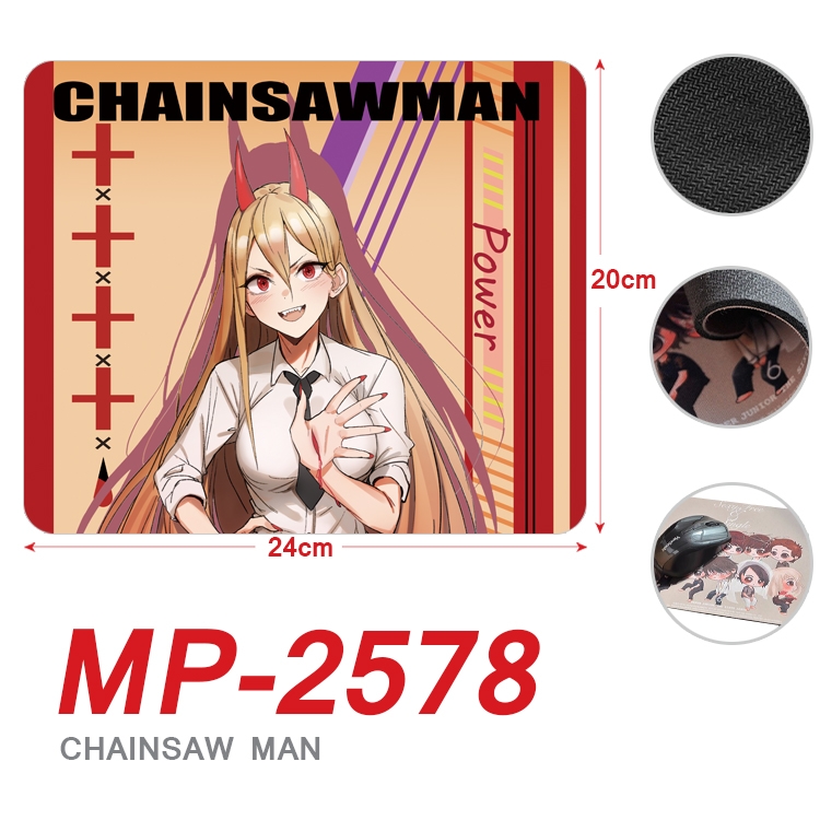 chainsaw man Anime Full Color Printing Mouse Pad Unlocked 20X24cm price for 5 pcs MP-2578