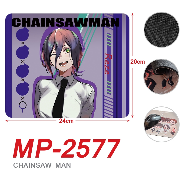 chainsaw man Anime Full Color Printing Mouse Pad Unlocked 20X24cm price for 5 pcs MP-2577
