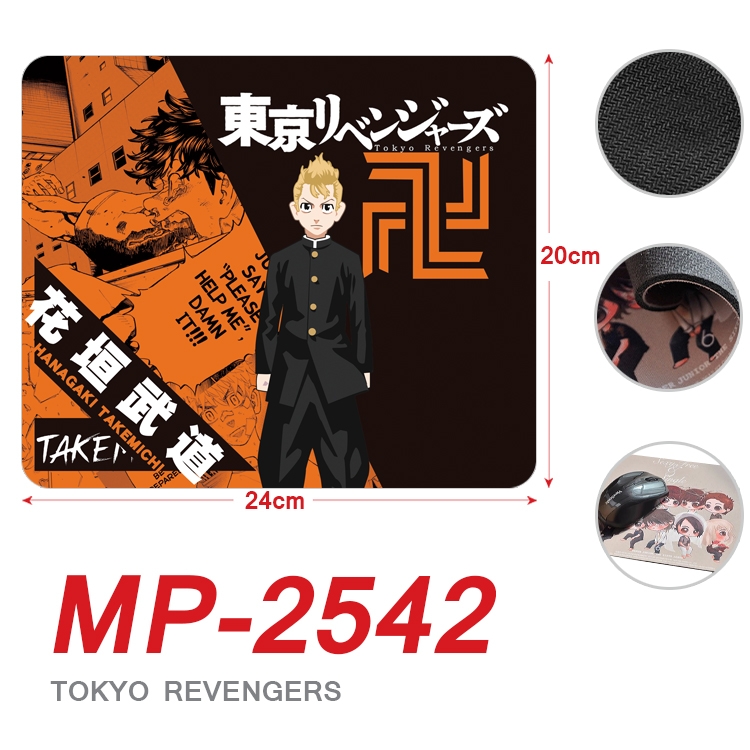 Tokyo Revengers Anime Full Color Printing Mouse Pad Unlocked 20X24cm price for 5 pcs MP-2542