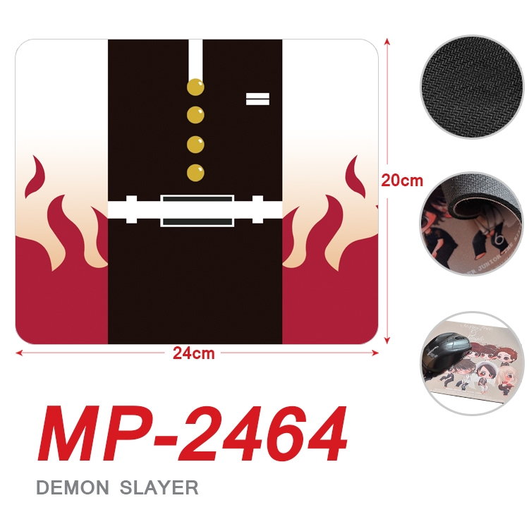 Demon Slayer Kimets Anime Full Color Printing Mouse Pad Unlocked 20X24cm price for 5 pcs MP-2464