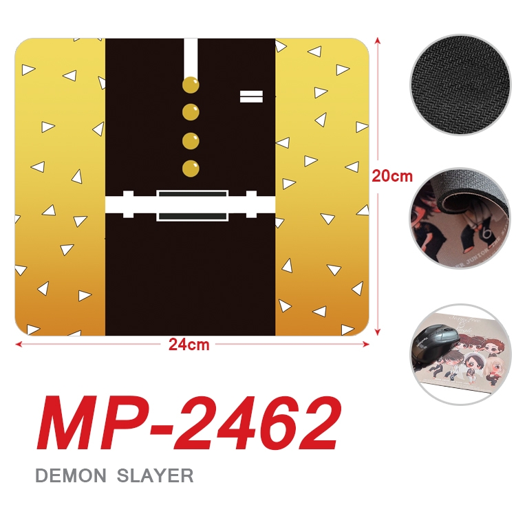Demon Slayer Kimets Anime Full Color Printing Mouse Pad Unlocked 20X24cm price for 5 pcs MP-2462
