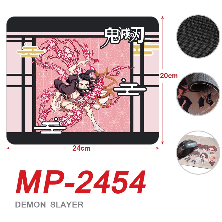 Demon Slayer Kimets Anime Full Color Printing Mouse Pad Unlocked 20X24cm price for 5 pcs MP-2454