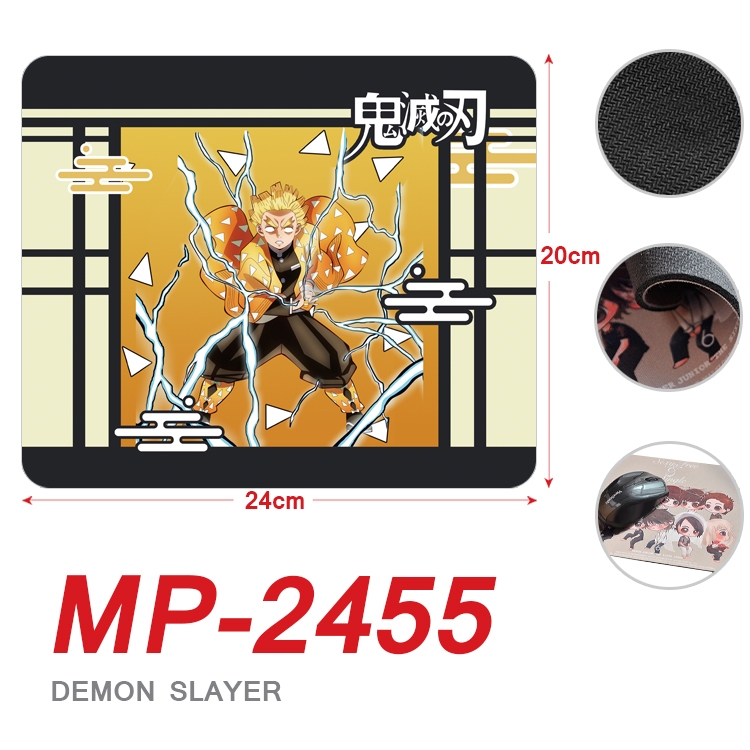 Demon Slayer Kimets Anime Full Color Printing Mouse Pad Unlocked 20X24cm price for 5 pcs MP-2455