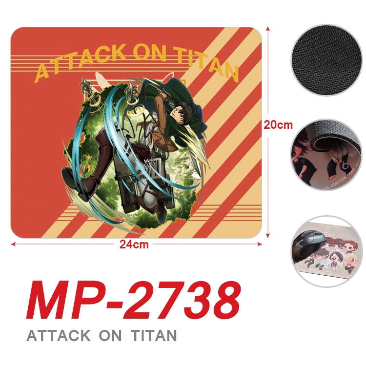 Shingeki no Kyojin Anime Full Color Printing Mouse Pad Unlocked 20X24cm price for 5 pcs MP-2738