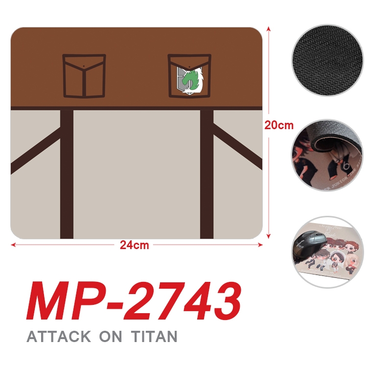 Shingeki no Kyojin Anime Full Color Printing Mouse Pad Unlocked 20X24cm price for 5 pcs MP-2743