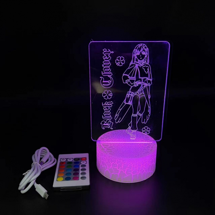 Black clover  creative visualization lamp  Standing Plates white cracked base 205x143x59mm 3806 