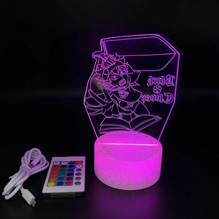 Black clover creative visualization lamp  Standing Plates white cracked base 205x143x59mm 3828