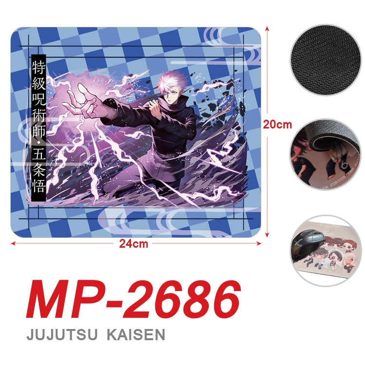 Jujutsu Kaisen Anime Full Color Printing Mouse Pad Unlocked 20X24cm price for 5 pcs MP-2686