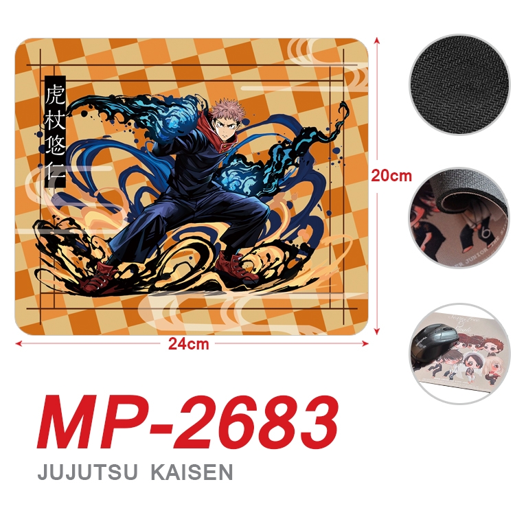 Jujutsu Kaisen Anime Full Color Printing Mouse Pad Unlocked 20X24cm price for 5 pcs MP-2683
