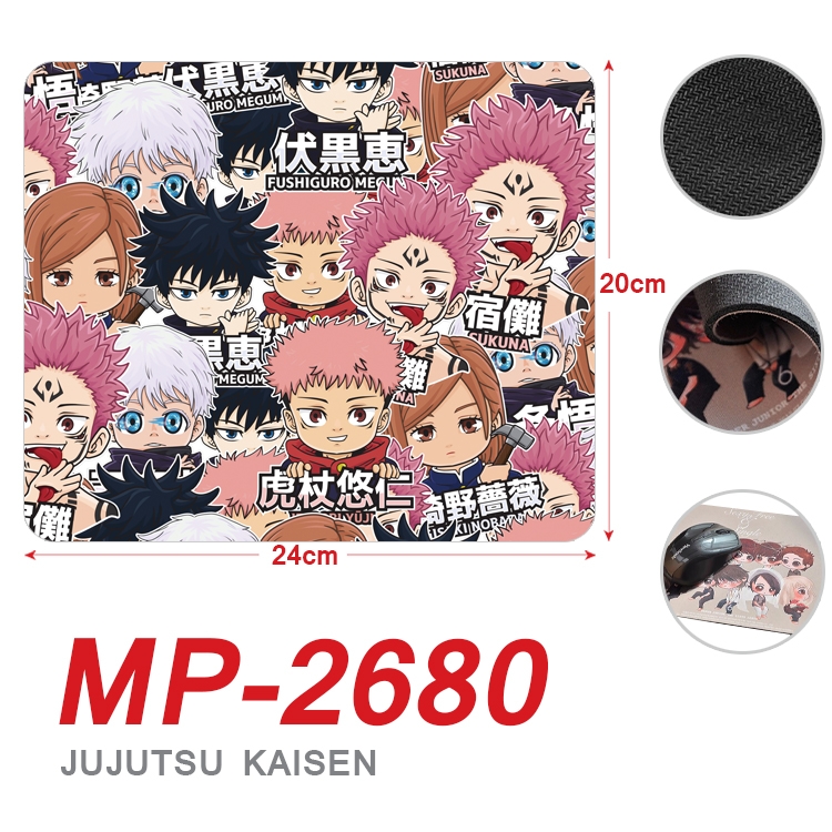 Jujutsu Kaisen Anime Full Color Printing Mouse Pad Unlocked 20X24cm price for 5 pcs MP-2680