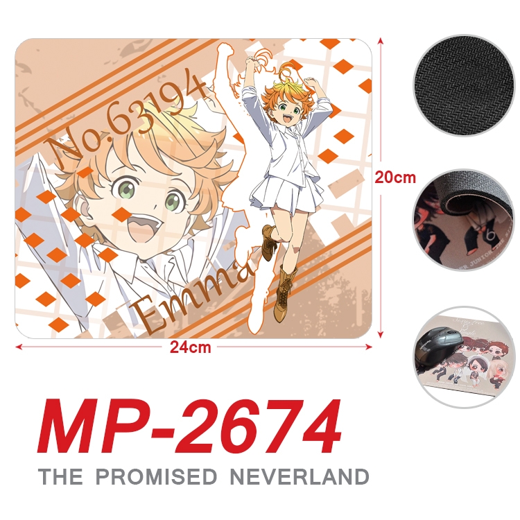 The Promised Neverla Anime Full Color Printing Mouse Pad Unlocked 20X24cm price for 5 pcs MP-2674