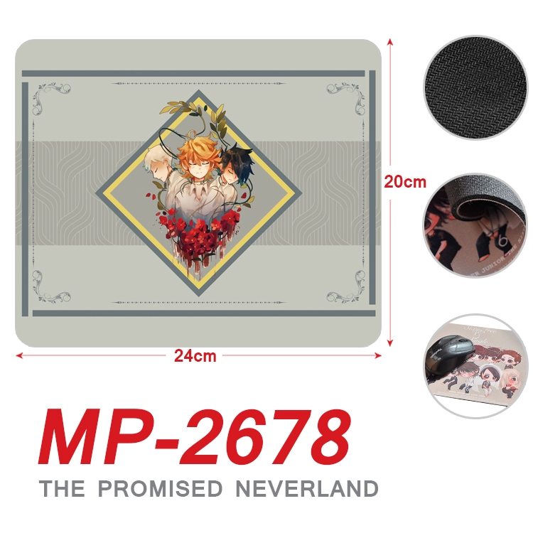 The Promised Neverla Anime Full Color Printing Mouse Pad Unlocked 20X24cm price for 5 pcs MP-2678