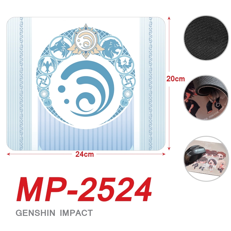 Genshin Impact Anime Full Color Printing Mouse Pad Unlocked 20X24cm price for 5 pcs MP-2524