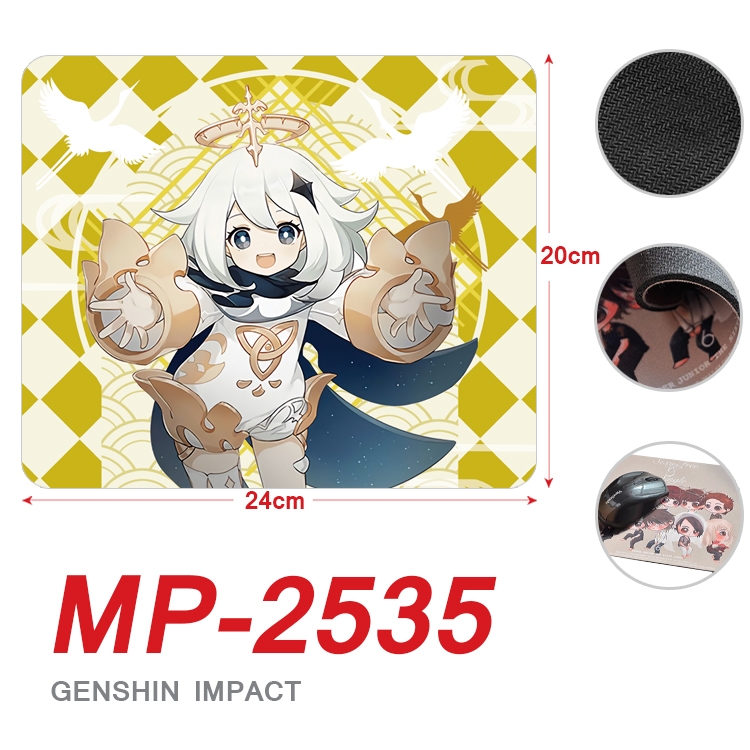 Genshin Impact Anime Full Color Printing Mouse Pad Unlocked 20X24cm price for 5 pcs MP-2535