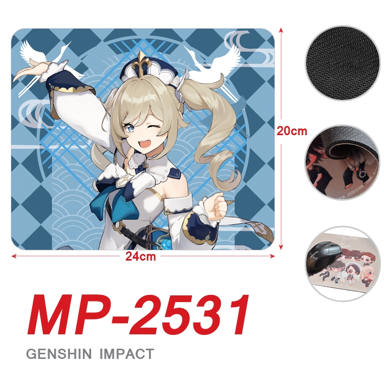 Genshin Impact Anime Full Color Printing Mouse Pad Unlocked 20X24cm price for 5 pcs MP-2531
