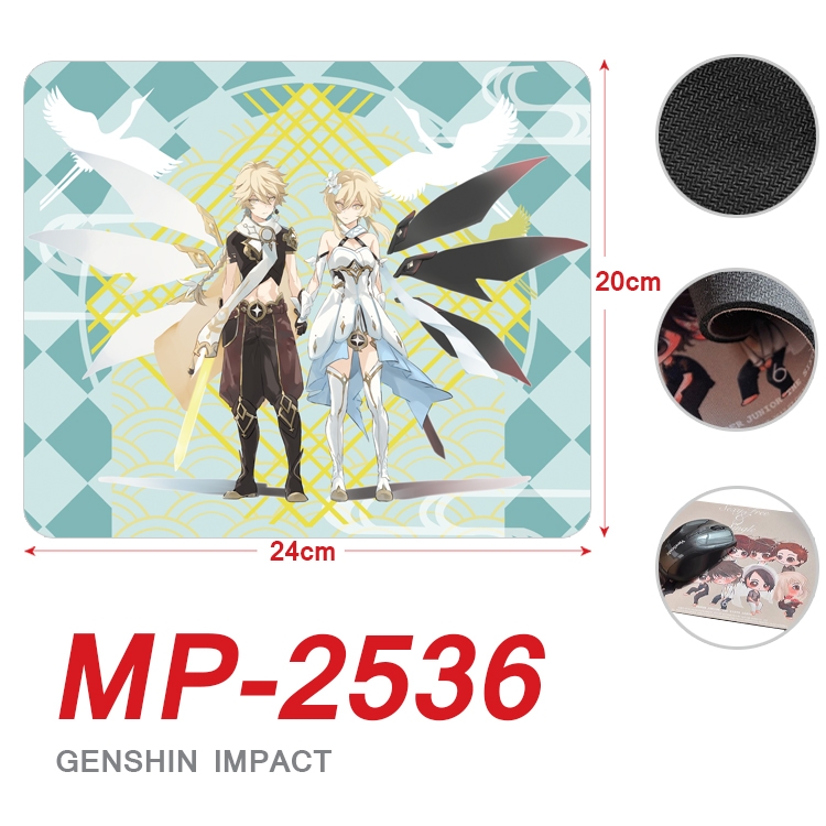 Genshin Impact Anime Full Color Printing Mouse Pad Unlocked 20X24cm price for 5 pcs MP-2536