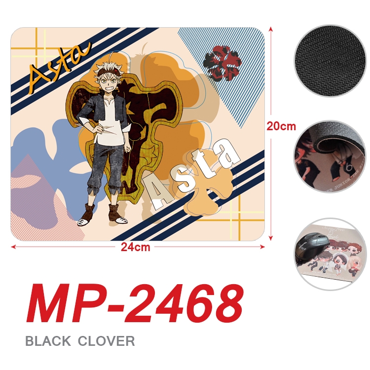 Black Clover Anime Full Color Printing Mouse Pad Unlocked 20X24cm price for 5 pcs MP-2468