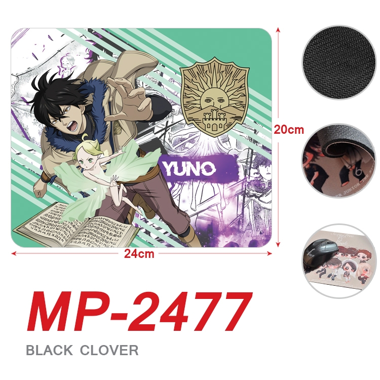 Black Clover Anime Full Color Printing Mouse Pad Unlocked 20X24cm price for 5 pcs MP-2477