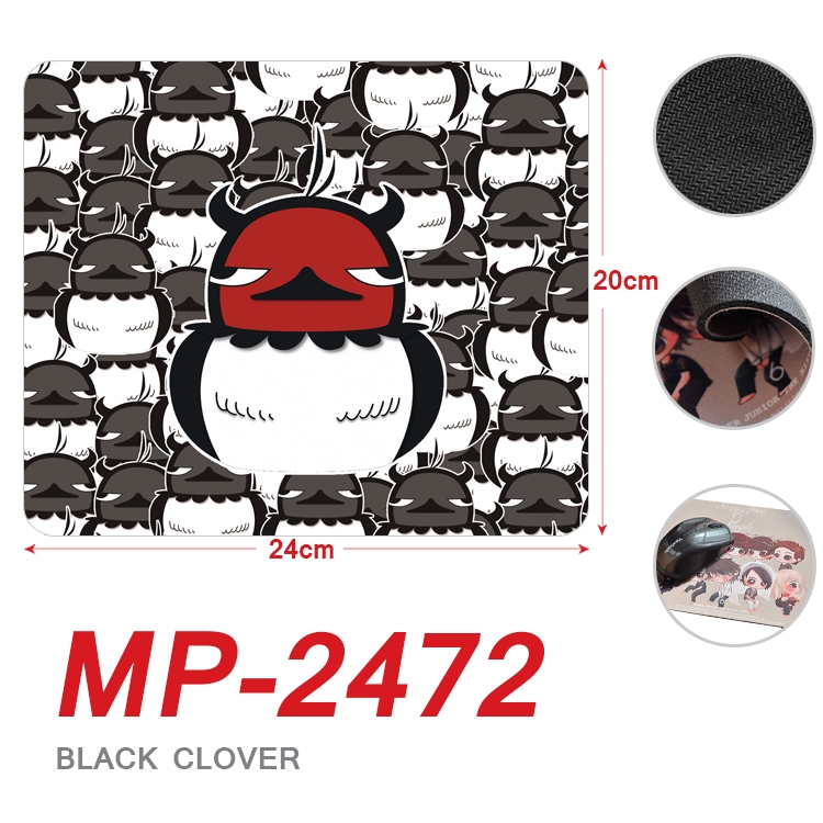 Black Clover Anime Full Color Printing Mouse Pad Unlocked 20X24cm price for 5 pcs MP-2472