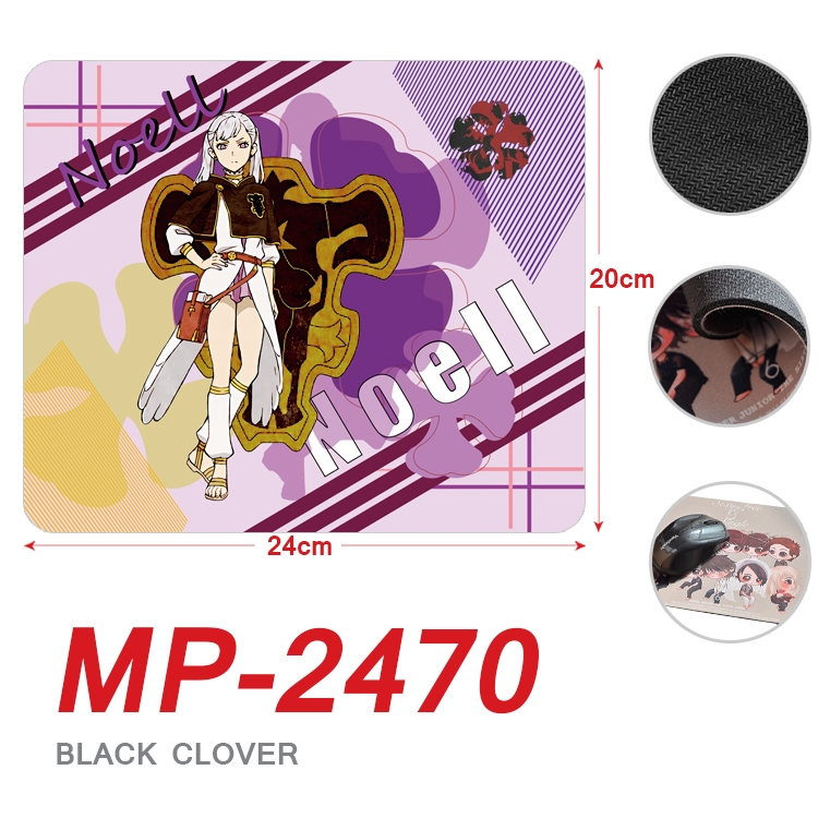 Black Clover Anime Full Color Printing Mouse Pad Unlocked 20X24cm price for 5 pcs MP-2470