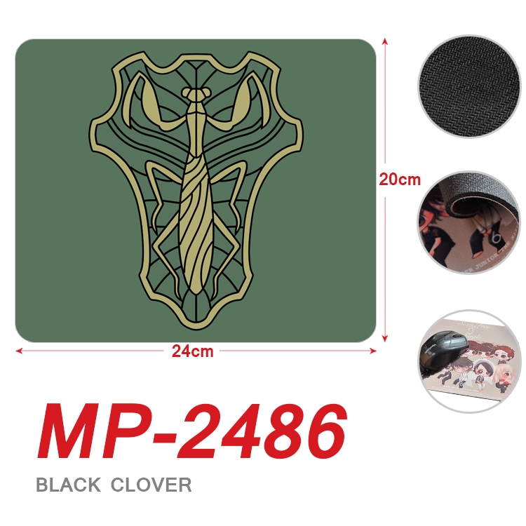 Black Clover Anime Full Color Printing Mouse Pad Unlocked 20X24cm price for 5 pcs MP-2486