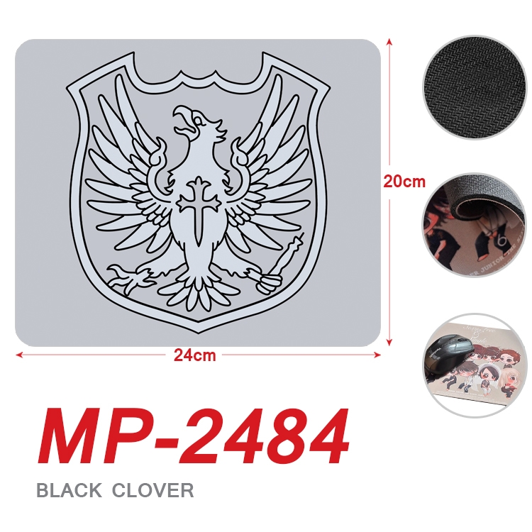 Black Clover Anime Full Color Printing Mouse Pad Unlocked 20X24cm price for 5 pcs MP-2484
