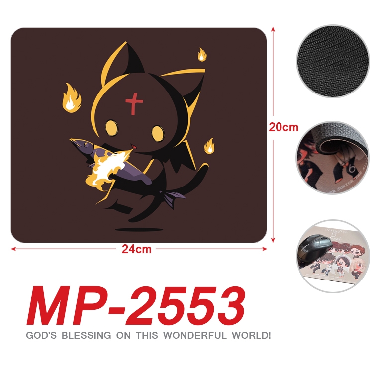 Blessings for a better world  Anime Full Color Printing Mouse Pad Unlocked 20X24cm price for 5 pcs  MP-2553