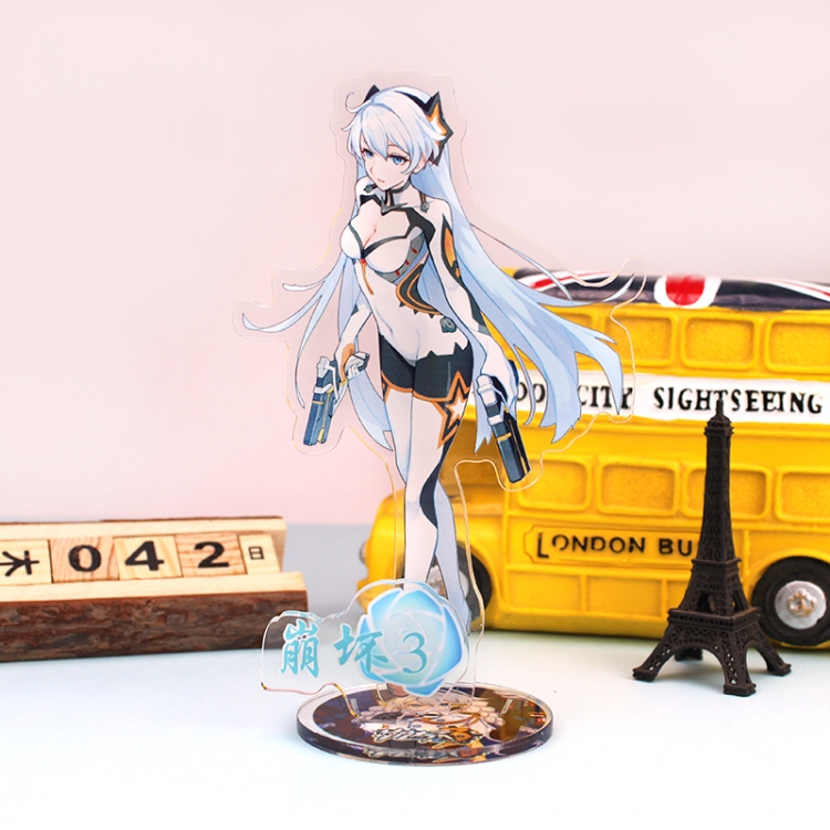 Collapse 3 Anime characters acrylic Standing Plates Keychain 16cm