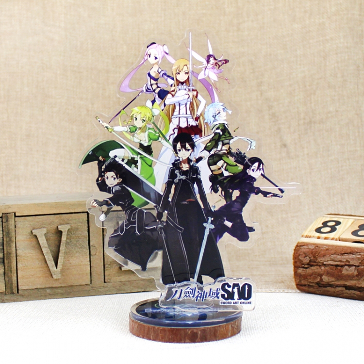  Sword Art Online Anime characters acrylic Standing Plates Keychain 16cm