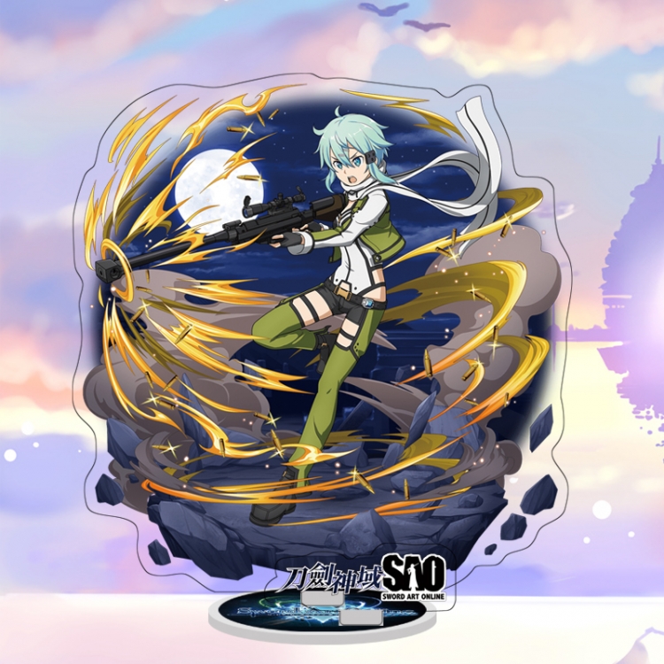  Sword Art Online Anime characters acrylic Standing Plates Keychain 16cm