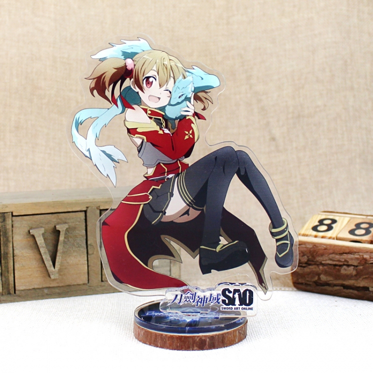  Sword Art Online Anime characters acrylic Standing Plates Keychain 16cm