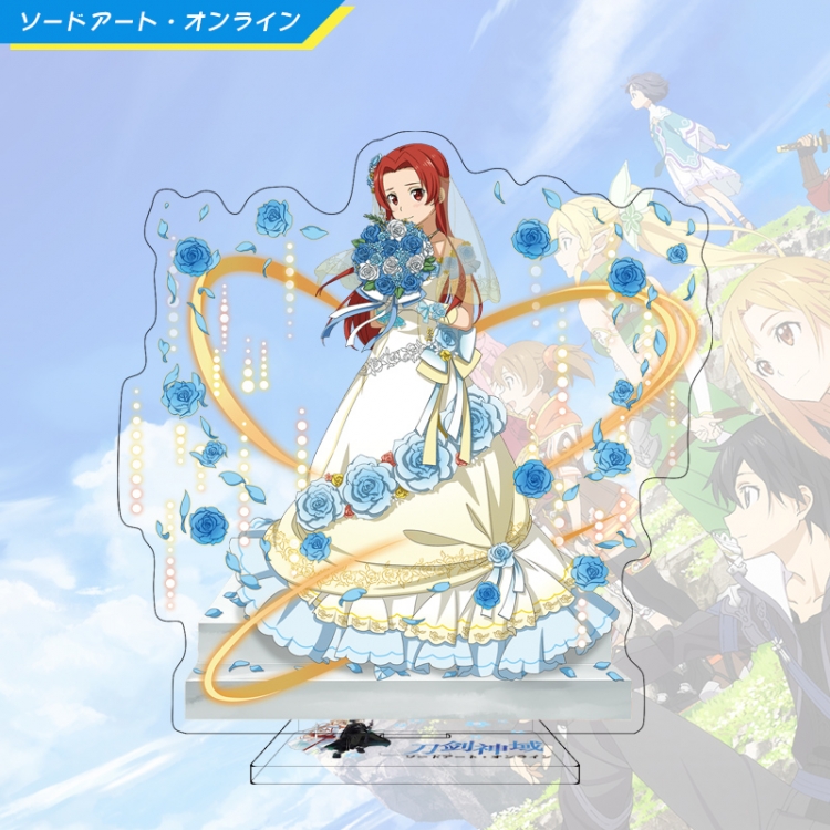  Sword Art Online Anime characters acrylic Standing Plates Keychain 16cm