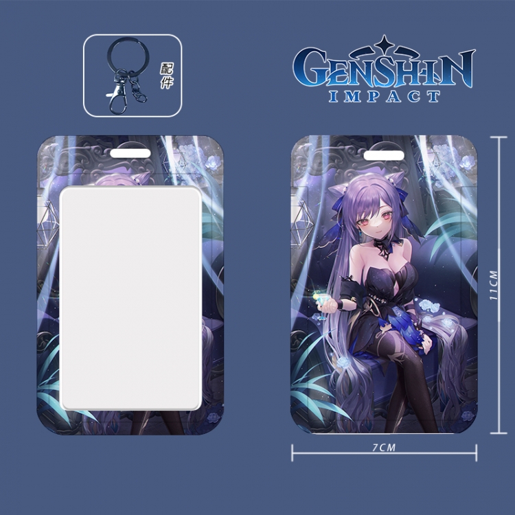 Genshin Impact 3D embossed hard shell card holder badge keychain  price for 5 pcs