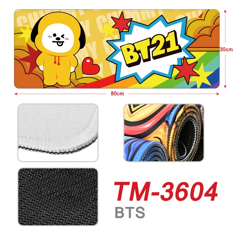 BTS Star style new lock edge mouse pad 30X80cm TM-3604