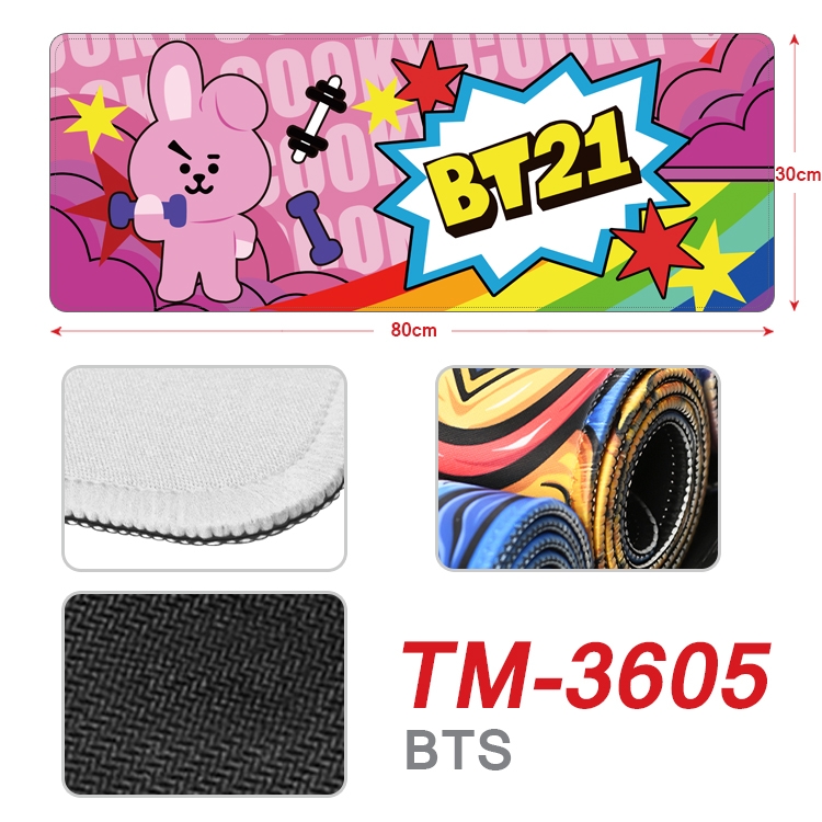 BTS Star style new lock edge mouse pad 30X80cm TM-3605