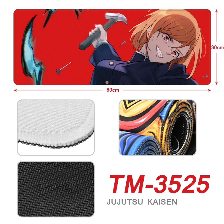 Jujutsu Kaisen Anime peripheral new lock edge mouse pad 30X80cm TM-3525