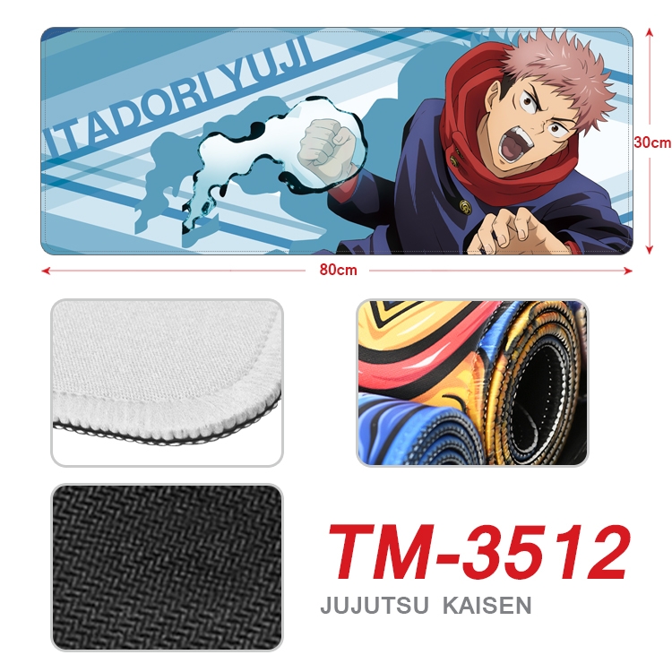 Jujutsu Kaisen Anime peripheral new lock edge mouse pad 30X80cm TM-3512
