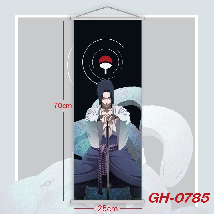 Naruto Plastic Rod Cloth Small Hanging Canvas Painting 25x70cm price for 5 pcs GH-0785