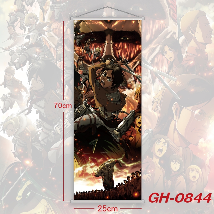 Shingeki no Kyojin Plastic Rod Cloth Small Hanging Canvas Painting 25x70cm price for 5 pcs GH-0844