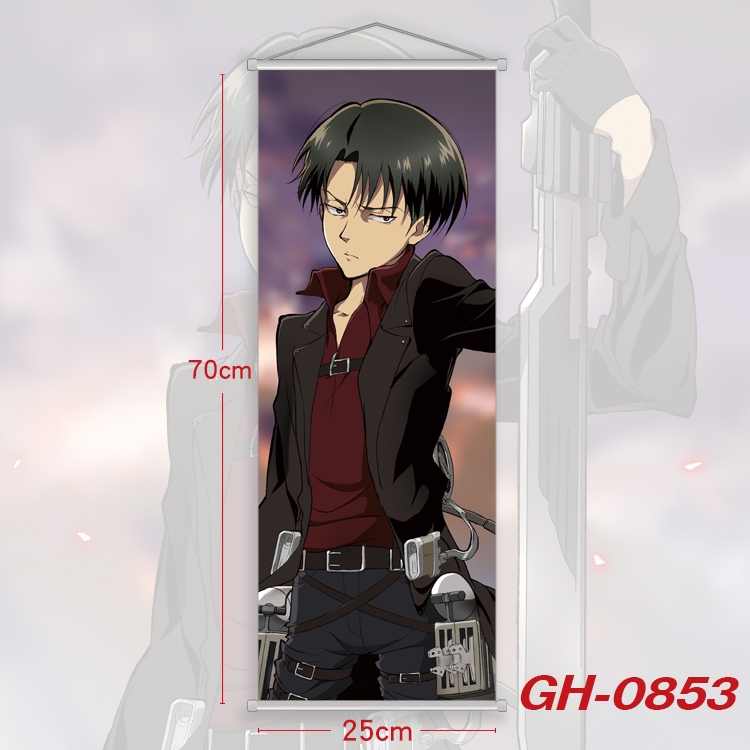 Shingeki no Kyojin Plastic Rod Cloth Small Hanging Canvas Painting 25x70cm price for 5 pcs GH-0853