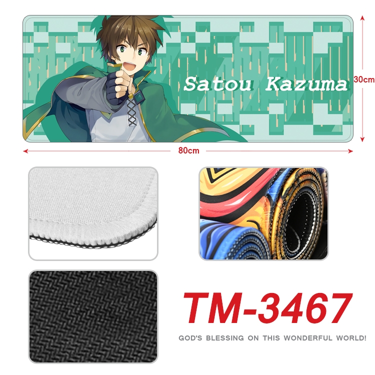 Blessings for a better world  Anime peripheral new lock edge mouse pad 30X80cm TM-3467