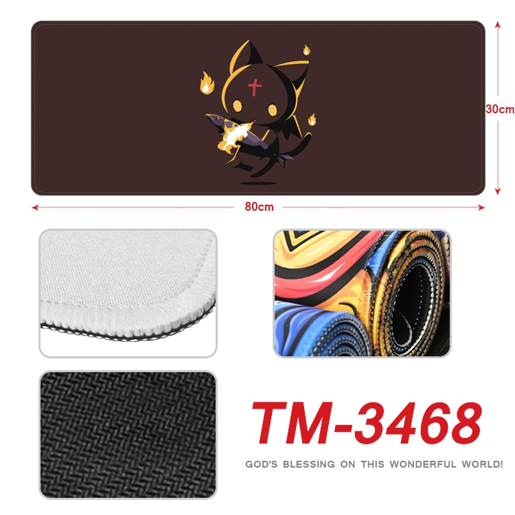 Blessings for a better world  Anime peripheral new lock edge mouse pad 30X80cm TM-3468