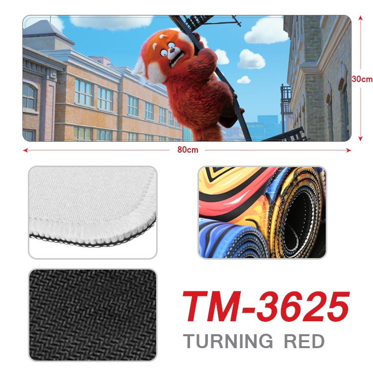 Turning Red Anime peripheral new lock edge mouse pad 30X80cm TM-3625