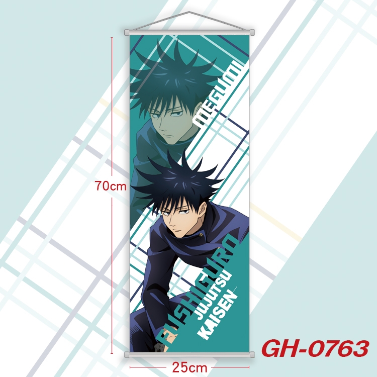Jujutsu Kaisen  Plastic Rod Cloth Small Hanging Canvas Painting 25x70cm price for 5 pcs GH-0763