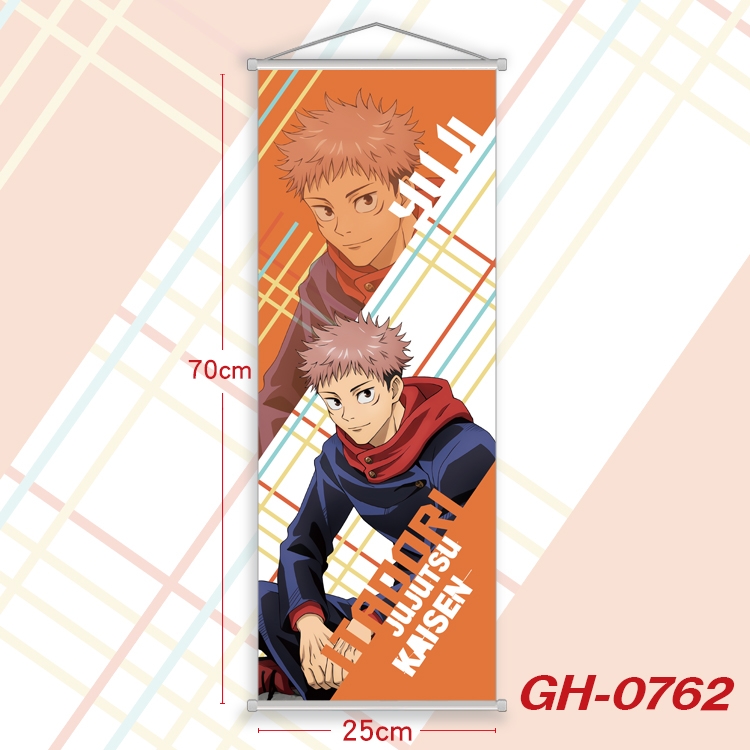Jujutsu Kaisen  Plastic Rod Cloth Small Hanging Canvas Painting 25x70cm price for 5 pcs GH-0762