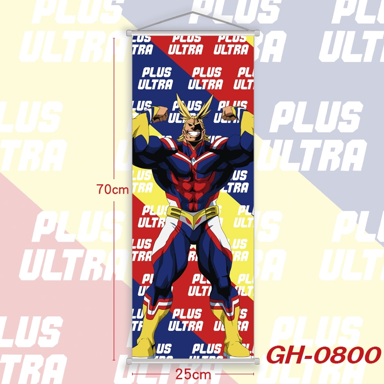 My Hero Academia Plastic Rod Cloth Small Hanging Canvas Painting 25x70cm price for 5 pcs   GH-0800