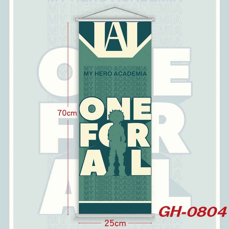 My Hero Academia Plastic Rod Cloth Small Hanging Canvas Painting 25x70cm price for 5 pcs  GH-0804