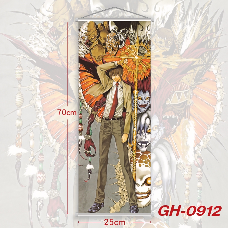 Death note Plastic Rod Cloth Small Hanging Canvas Painting 25x70cm price for 5 pcs  GH-0912