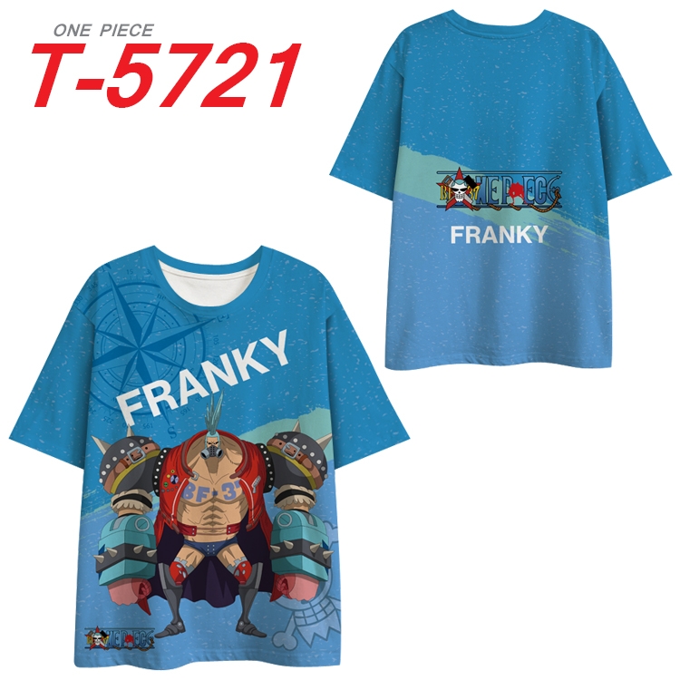 One Piece Anime Peripheral Full Color Milk Silk Short Sleeve T-Shirt from S to 6XL T-5721